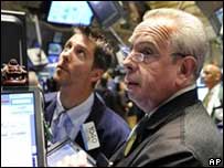 Operadores da bolsa de Nova York