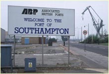 A Welcome to Southampton message from the Southampton Port Authority.