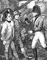 Image of a recruiting sergeant patrolling the streets looking for volunteers, 1813