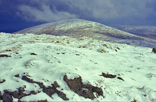 View from top of Dart looking out to Sawel (Sperrins)