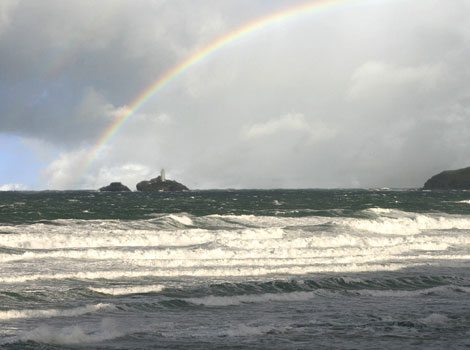 Rainbow over Godrevy
