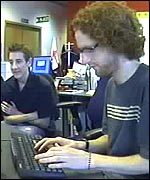 Picture: Chris Rankin  and Jamie from Mugglenet