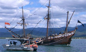 Rollin' Thunder, one of the games on the Duyfken ship