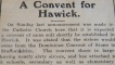 An old local press clipping from 1909 which reports the nuns arrival in Hawick
