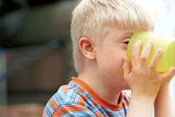 Boy with Down's syndrome