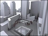 Maquete do memorial do 11 de setembro em Nova York