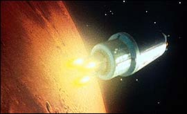 Pic: A rocket orbits Mars