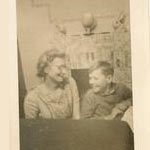 Looking to the future. Photo taken at home in 1947. Looking to the future. Photo taken at home in 1947.