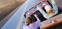 A speeding car
