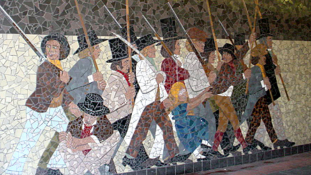 Chartist mural Newport  © Andy Roberts 