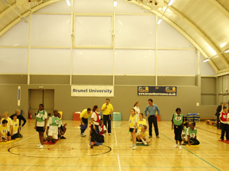 The teams at the Sports Hall Challenge