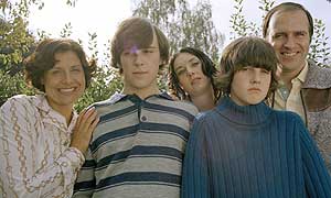 Rebecca Front as Sheila Trotter, Geoff Breton as Ben Trotter, Alice O'Connell as Lois Trotter, Sebastian Harding as Paul Trotter and Kevin Doyle as Colin Trotter