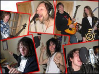 Recording the track 