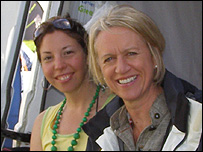 Sally Taylor with singer Andrea Soler