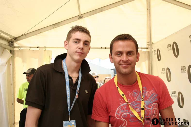 Scott Mills in the signing tent