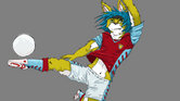 Kickin' the ball... Kickin' the ball...