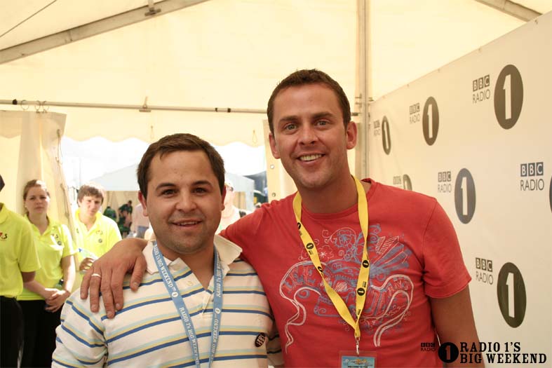 Scott Mills in the signing tent
