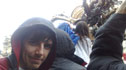 Adam in the crowd as the spider passes