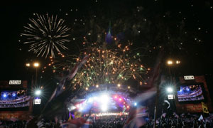 The fireworks finale at BBC Proms In The Park 2006, Hyde Park, London