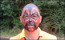 Pic: Man in face paints