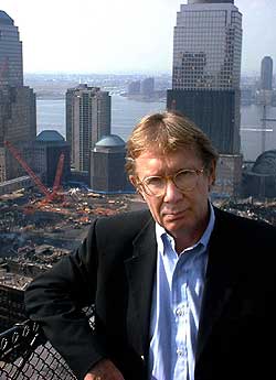 Peter Taylor, presenter of Third World War, at Ground Zero