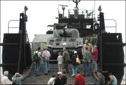 Landing craft at Arromanche