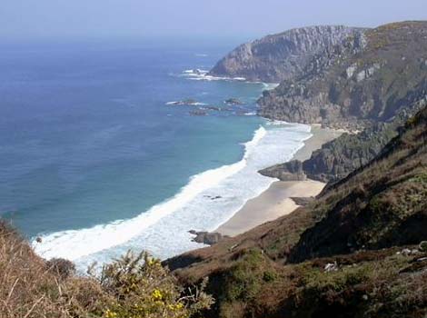 A secluded beach on the Zennor coast