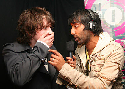 Backstage at the NME Awards