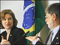 Susan Schwab e Celso Amorim