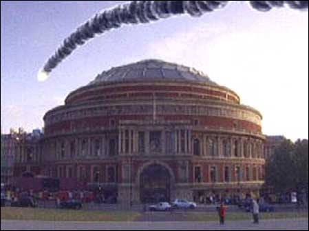 Reconstruction of the meteorite travelling over the Albert Hall