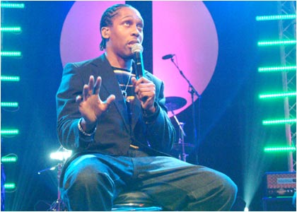 Lemar on stage at the R1 / TOTP Christmas Party