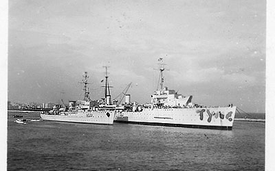 HMS Tyne, on the right