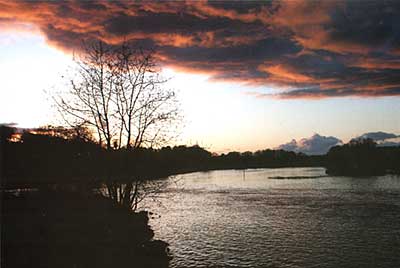 Sunset over the River Bann at Portna, Kilrea. Taken by Pearl Hutchinson