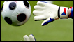 Football and goalkeeper's gloves
