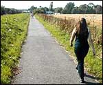 Walking along next to the Fossedyke.