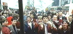 Faces in the crowd in Belfast at the homecoming procession