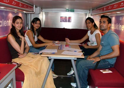 Presenter wannabes make their final preparation before the auditions