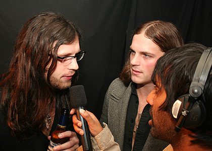Backstage at the NME Awards