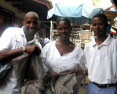 Iyare with the tailor