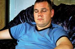 Gary Beattie has narcolepsy - he once fell asleep standing 7m up a ladder