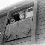 Children being deported from Poland in cattle cars (1940) Children being deported from Poland in cattle cars (1940)