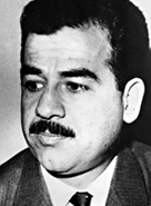 Photograph of Saddam Hussein in 1970, at the time of his rise through the Revolutionary Command Council