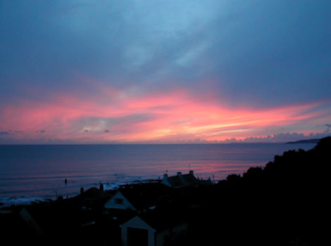 Sunset over Portwrinkle