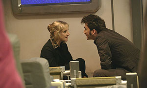 Lesley Sharp and David Tennant in Doctor Who: Midnight