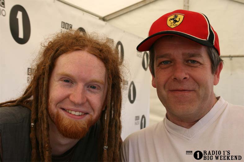 Newton Faulkner in the signing tent