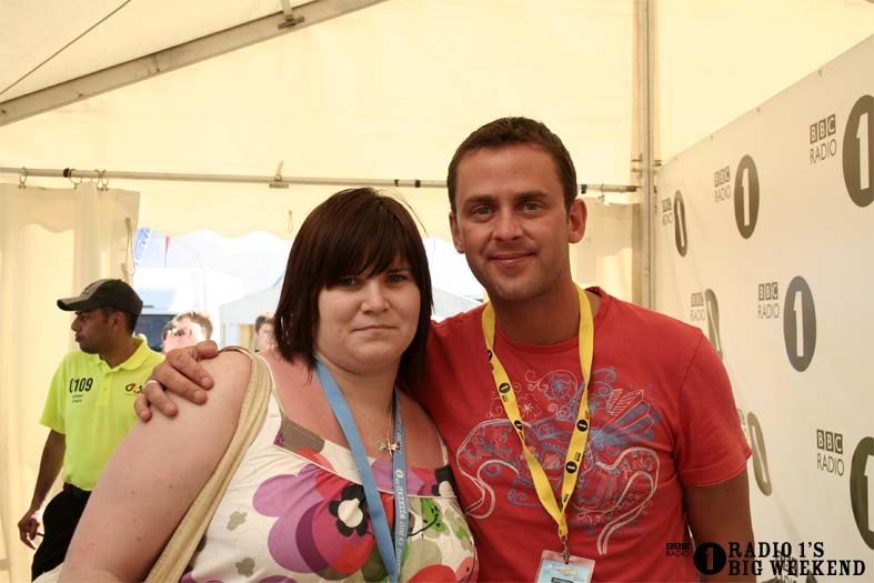 Scott Mills in the signing tent