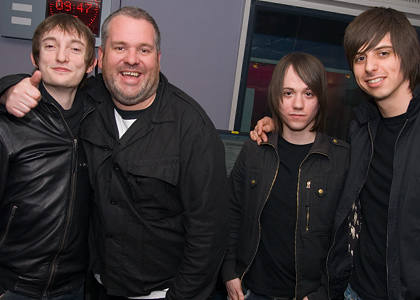 The lads pose for a photo with Chris
