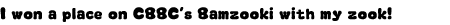 Graphic: I won a place on CBBC's Bamzooki with my zook!
