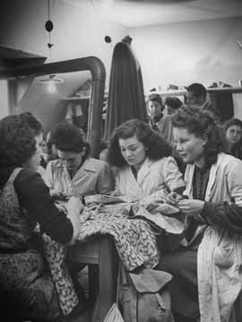 February 1951: Women sewing and tailoringthe clothing presented in Pierre Balmain's fashion show. Photo by Nina Leen/Time and Life Pictures/Getty Images