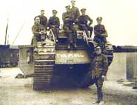 Image of soldiers on a tank